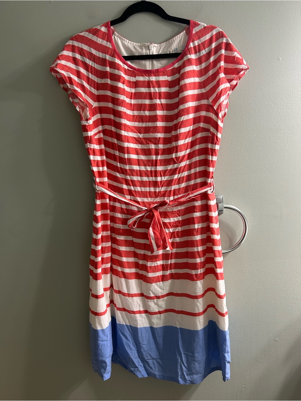 Boden summer striped dress belted